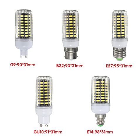 E27 E14 B22 G9 GU10 7W 64 SMD 5733 1000LM LED Warm White White Cover