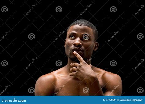 Naked Black Man Posing In Studio Stock Image Image Of Male Lifestyle