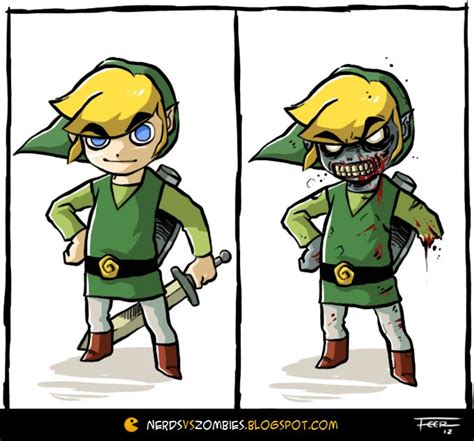 Zombie Link By 7feer On Deviantart Zombie Cartoon Zelda Characters