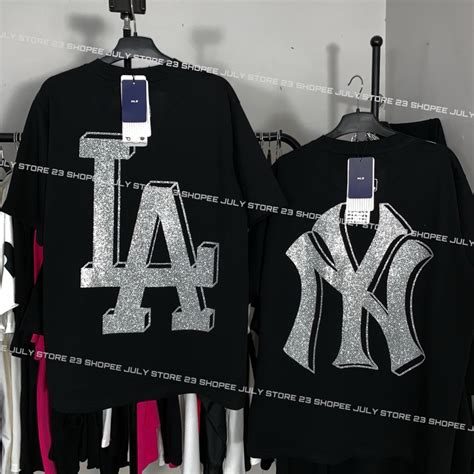 Áo Thun Kim Tuyến MLB Nhiều Mẫu Hot Trend Form Unisex Nam Nữ thun cotton hàng full