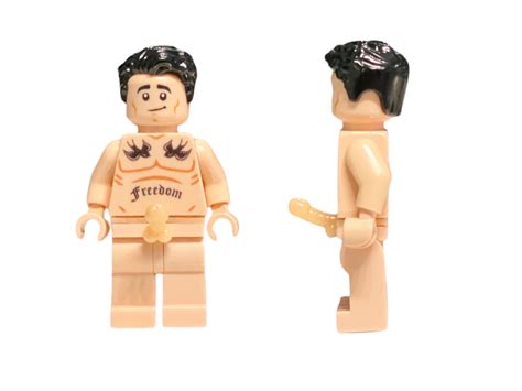 Naked Minifigures Six Pack Torso Surfer Man With Genitals Custom Design On LGO Parts Adonis