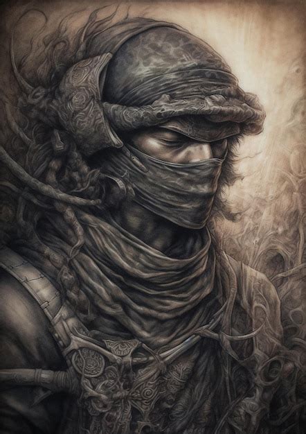 premium ai image illustration   ninja   fictional scenery