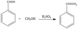 In The Synthesis Of Methyl Benzoate A Large Excess Of Methanol And A