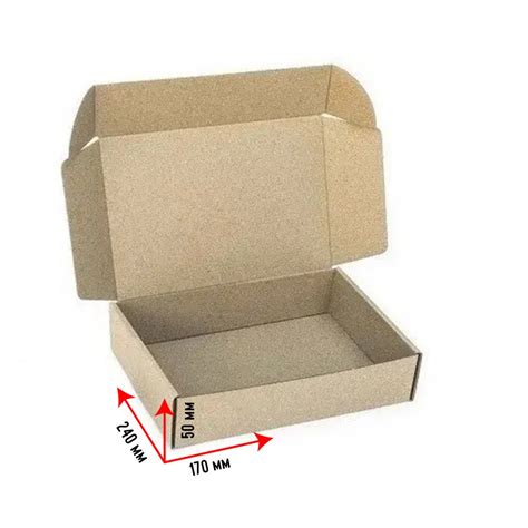 ᐉ Картонна коробка на 0,5 кг - 240 × 170 × 50 - плоска купити в ...