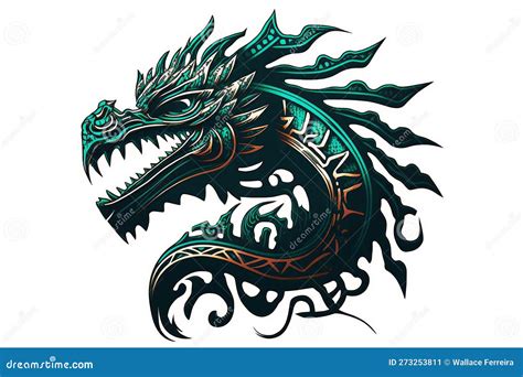 Quetzalcoatl Logo Generative Ai Stock Illustration Illustration Of