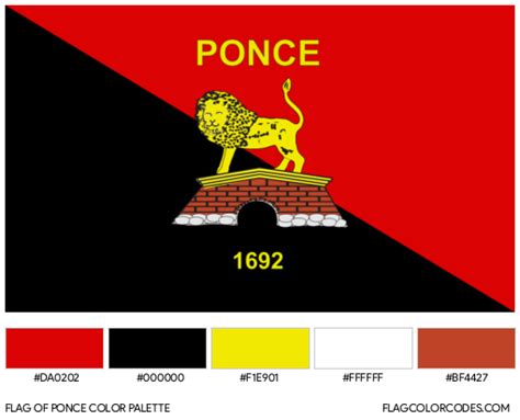 Ponce Flag Color Codes