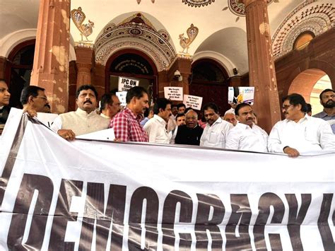 Oppn Mps Take Out Protest March Over Adani Issue Seek Jpc Probe