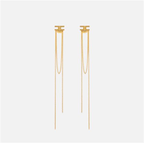 Pendant Earrings With Logo Elisabetta Franchi