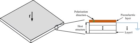 Schematic Representation And Cross Section Of A Piezoelectric Laminated