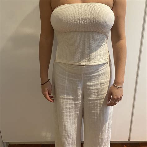 White Boob Tube Depop