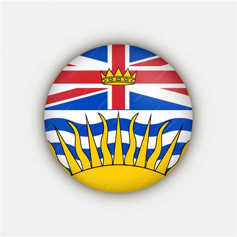Premium Vector | British columbia flag province of canada vector