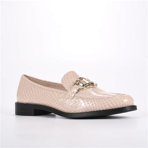 Mocasin Cuero Snake Shine Nude Zapatos Bolsas Acess Rios I Jorge Bischoff Ecuador