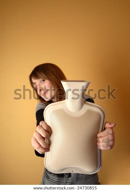 Cute Girl Who Holding Hot Water Bottle Stock Photo Shutterstock