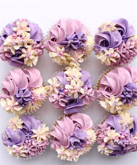 Cupcake Ideas Almost Too Cute To Eat Sweet Ivory Pink Purple