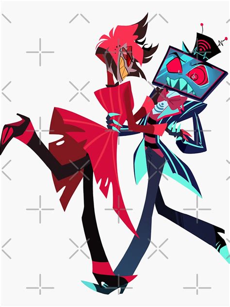 Hazbin Hotel Alastor And Vox Sticker For Sale By Rotas Redbubble