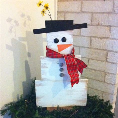 Diy Wood Snowman Craft