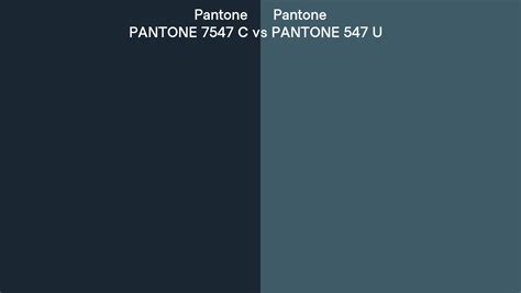 Pantone 7547 C Vs Pantone 547 U Side By Side Comparison