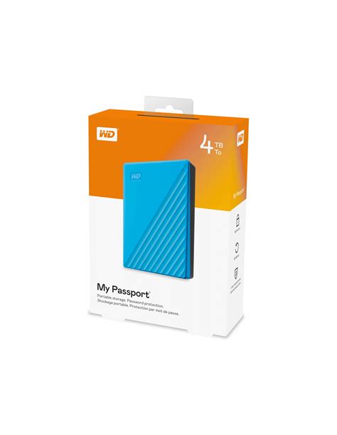 Disque Dur Externe Western Digital My Passport 4 To Bleu