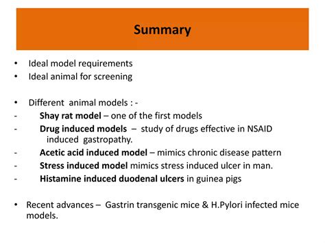 Screening Of Anti Ulcer Drugs Dr Divya Krishnan Ppt