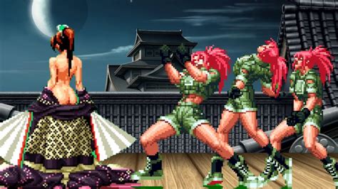 KOF Mugen Mai Shiranui Vs Orochi Leona Epic Fight YouTube