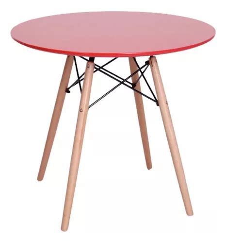 Mesa Redonda 80cm Eames Nordica Mdf Laqueada