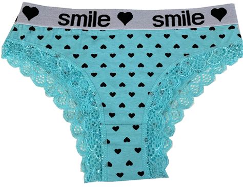 New Women Bikini Panties Brief Floral Lace Cotton Underwear Size M L