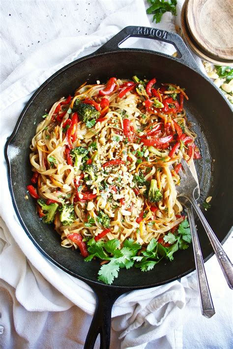 Rainbow Veggie Rice Noodle Stir-Fry
