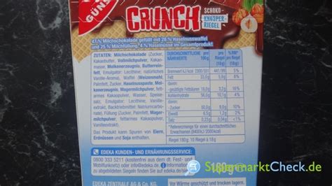 gut günstig Crunch Schoko Knusper Riegel Preis Angebote Kalorien