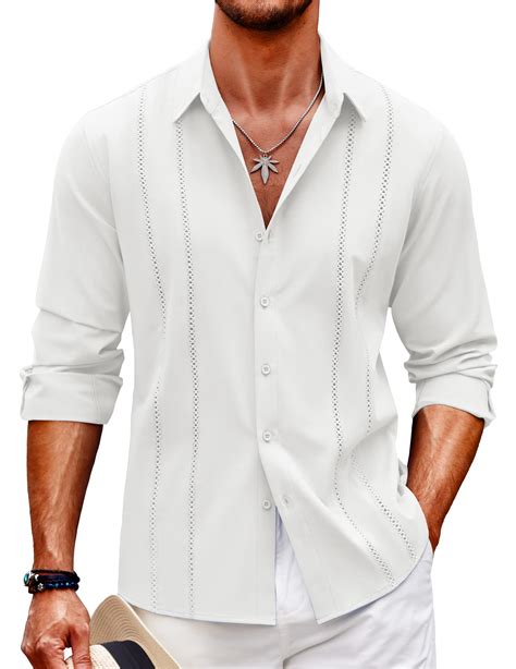 Mua Coofandy Mens Cuban Guayabera Shirt Casual Button Down Shirts Long