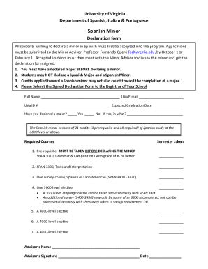 Fillable Online Italian Minor Declaration Form Fax Email Print Pdffiller