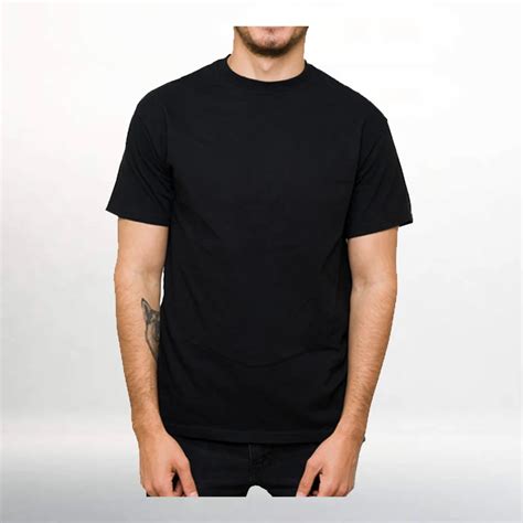 Round Black Bio Washed Plain Blank Cotton T Shirt Half Sleeves At Rs