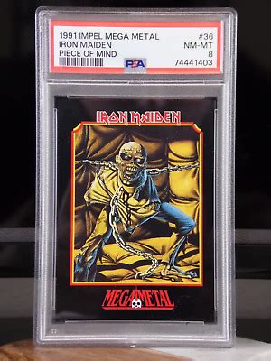 1991 IMPEL MEGA METAL IRON MAIDEN PIECE OF MIND ALBUM COVER CARD 36