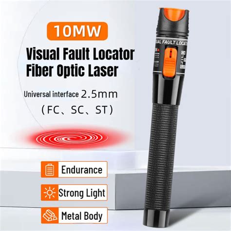 Fiber Optic Visual Fault Locator Vfl Sm Mm 10mw 650nm Up To 10km Visual