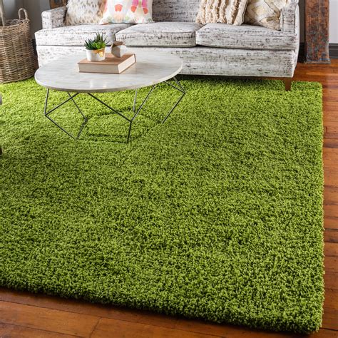 Grass Green 8 2 X 8 2 Solid Shag Square Rug Rugs