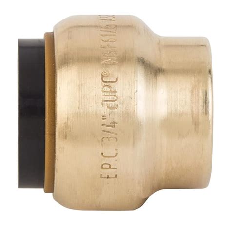 Tectite In Brass Push To Connect Cap Fsbcap The Home Depot