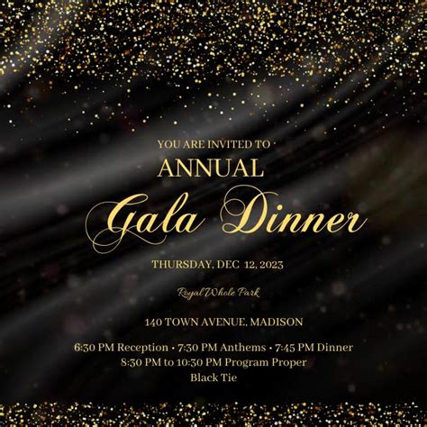 Annual Gala Dinner Invite Video Post Template Postermywall