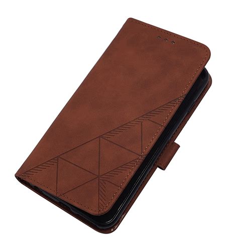 For Infinix Hot Play X Crossbody D Embossed Flip Leather Phone Case Brown Alexnld