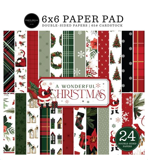 Carta Bella Double Sided Paper Pad 6x6 A Wonderful Christmas 691835214511