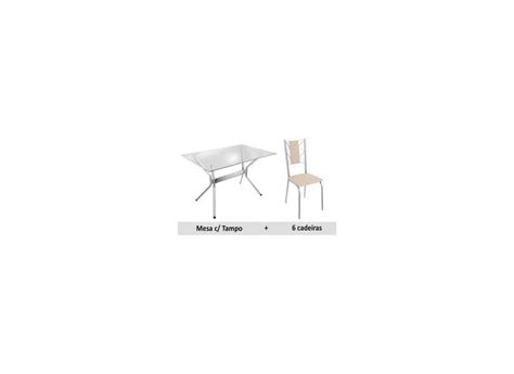 Mesa Kappesberg Elba Cadeiras Lisboa Cromada Nude em Promoção é no Buscapé