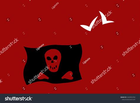 Jolly Roger Pirate Ship Concept Image Stock Illustration 1693953763