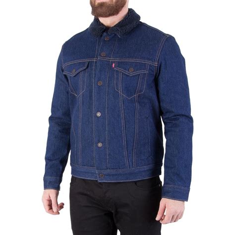 Lyst Levis Levis Mens Sherpa Trucker Jacket Blue Mens Jacket In