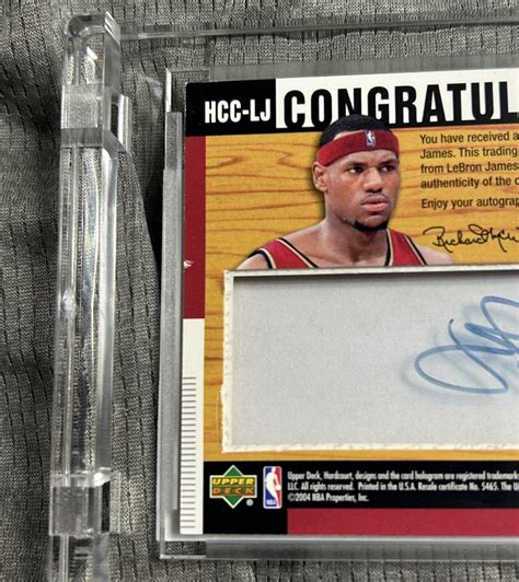 Upper Deck Hardcourt Lebron James Clear Commemoratives Auto Nd