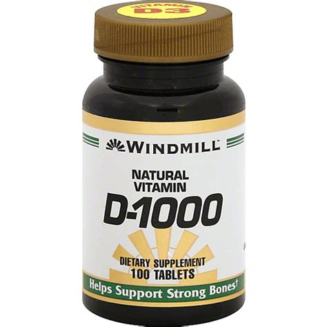 Windmill Natural Vitamin D Tablets Vitamins Supplements