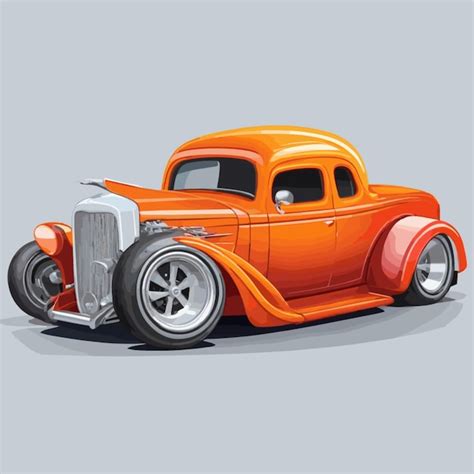 El Vector De Dibujos Animados De Hot Rod Car Vector Premium