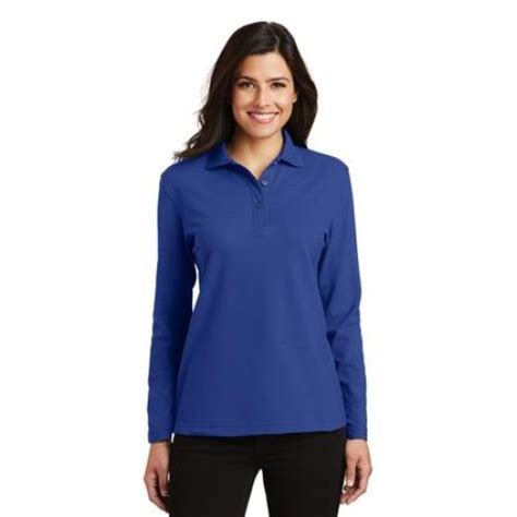 Port Authority Ladies Silk Touch Long Sleeve Polo Matly Digital Solutions