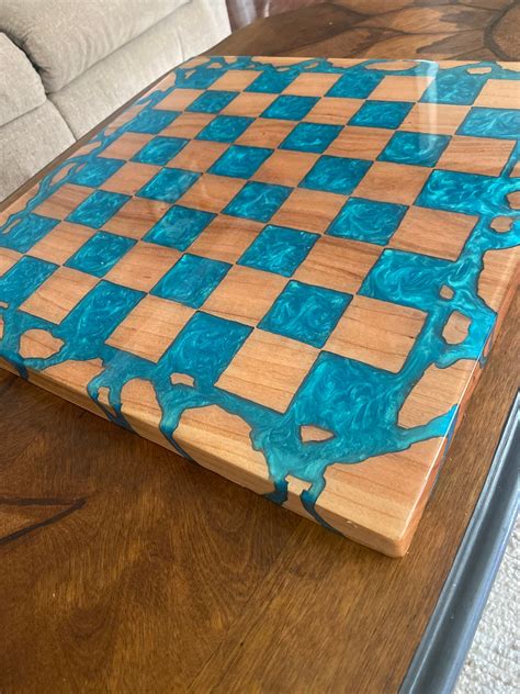 Epoxy Chess Board Etsy