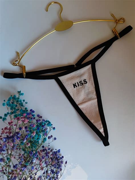 Extreme Micro Bikini String Thong Embroidered Panties Etsy