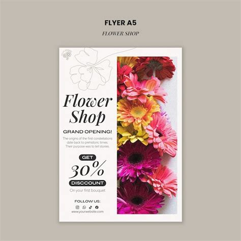 Free Psd Florist Poster Template Design