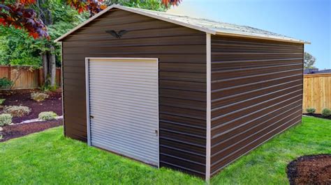 X X Boxed Eave Roof Metal Garage Eagle Carports