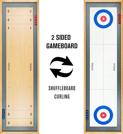 GoSports Shuffleboard And Curling 2 In 1 Board Games Fun Indoor